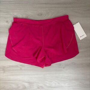 Lululemon Short Womens Fast and Free High Rise Split 3" Hot Pink XL TG NWT